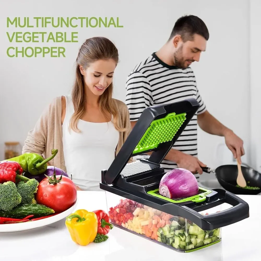 Vegetable Slicer Dicer Shredder Chopper 15pc Meal Prep Kitchen Aid Fruit Press